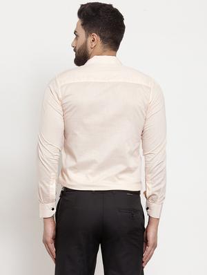peach solid casual shirt - 16950569 - Standard Image - 3