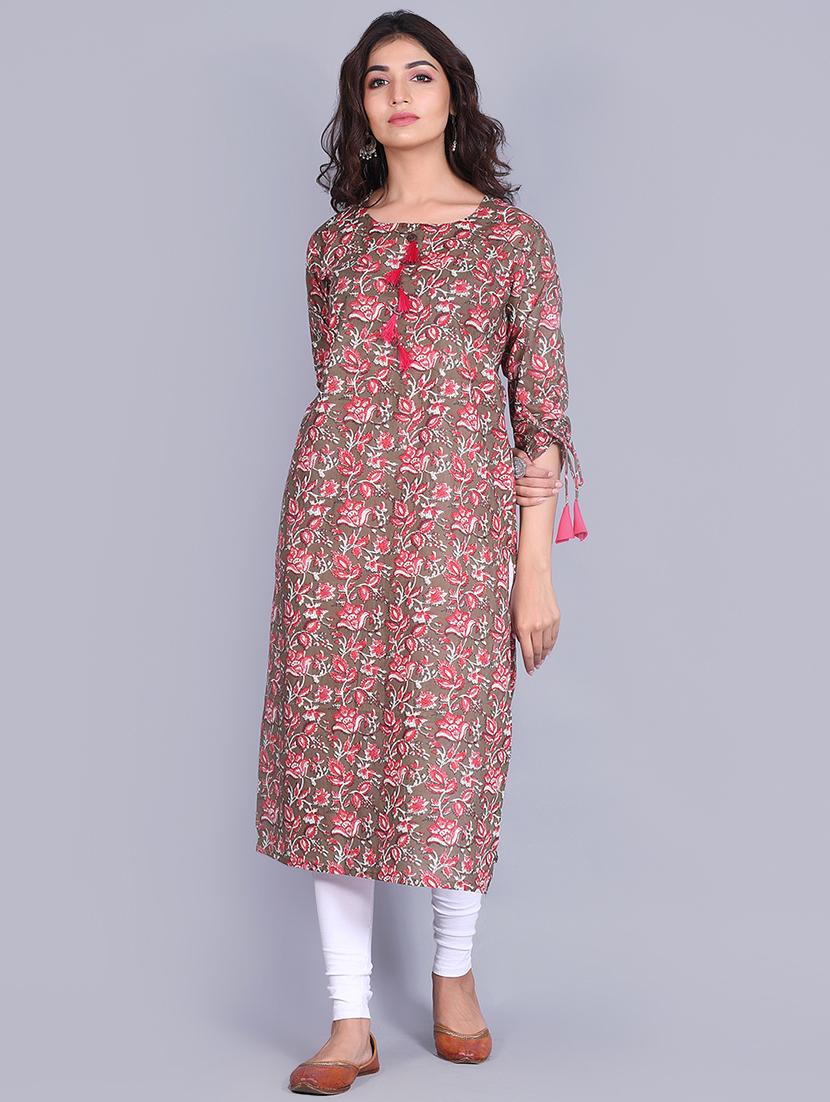 kalamkari straight kurta - 16950617 - Zoom Image - 1