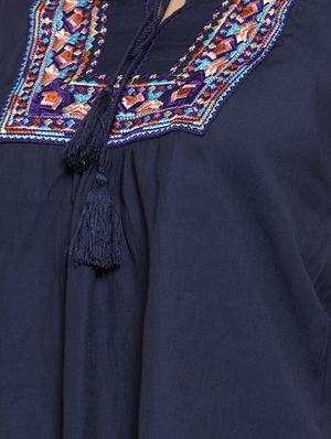 tie up neck embroidered top - 16950681 - Standard Image - 5