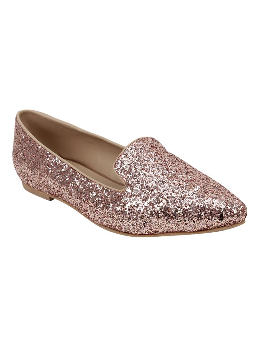 copper faux leather slip on ballerina - 16950792 - Zoom Image - 1