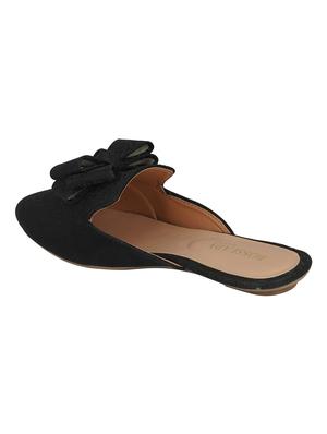black leatherette mules sandals - 16950793 - Standard Image - 3