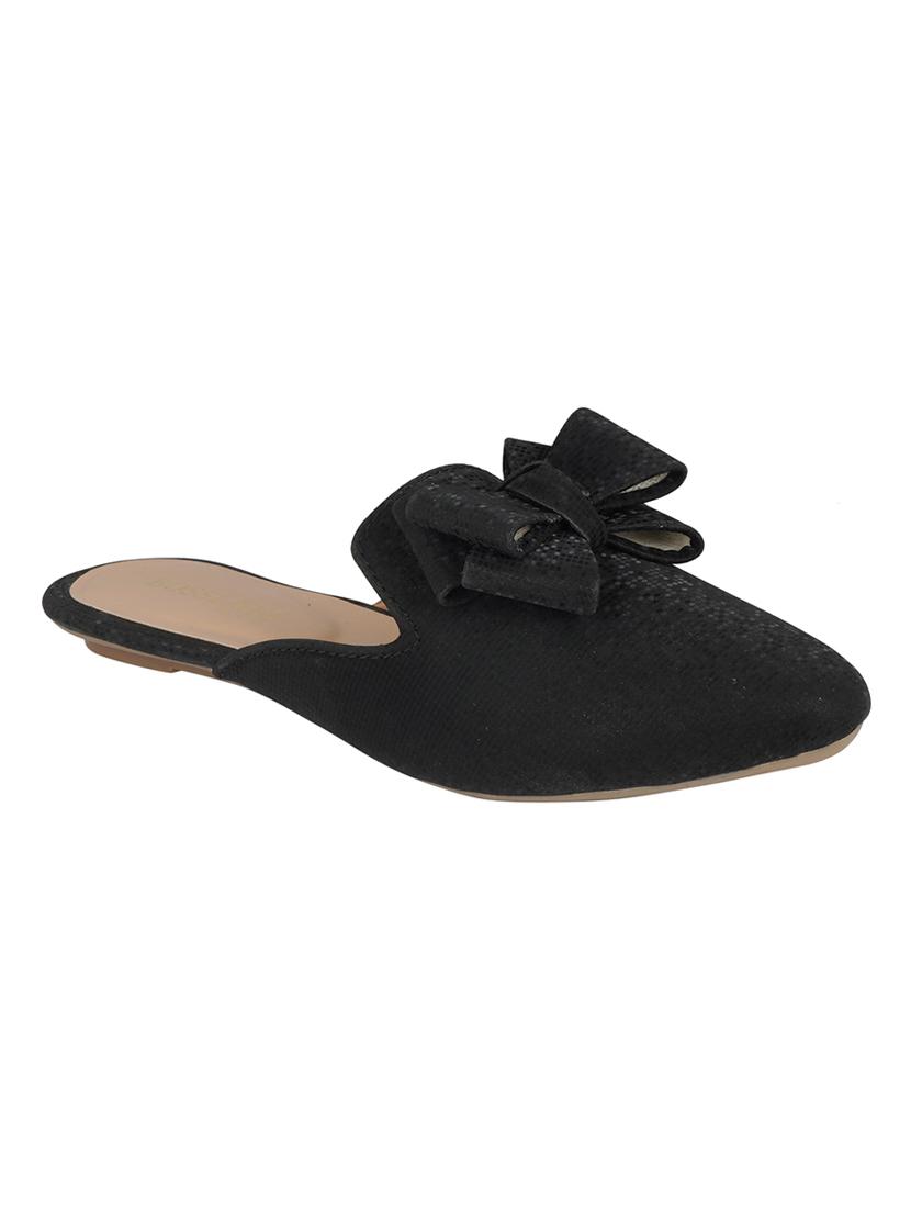 black leatherette mules sandals - 16950793 - Zoom Image - 1