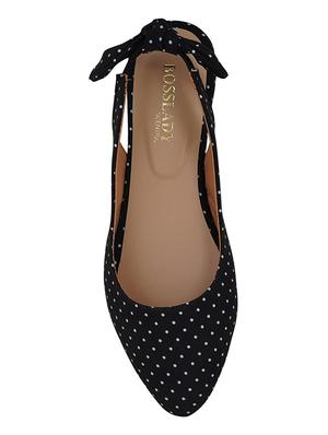 black synthetic back strap sandals - 16950799 - Standard Image - 4
