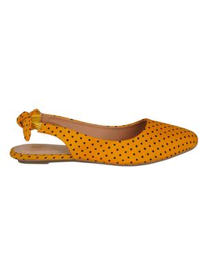 yellow leatherette back strap sandals - 16950801 - Standard Image - 2