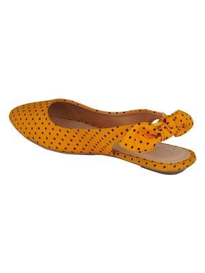 yellow leatherette back strap sandals - 16950801 - Standard Image - 3