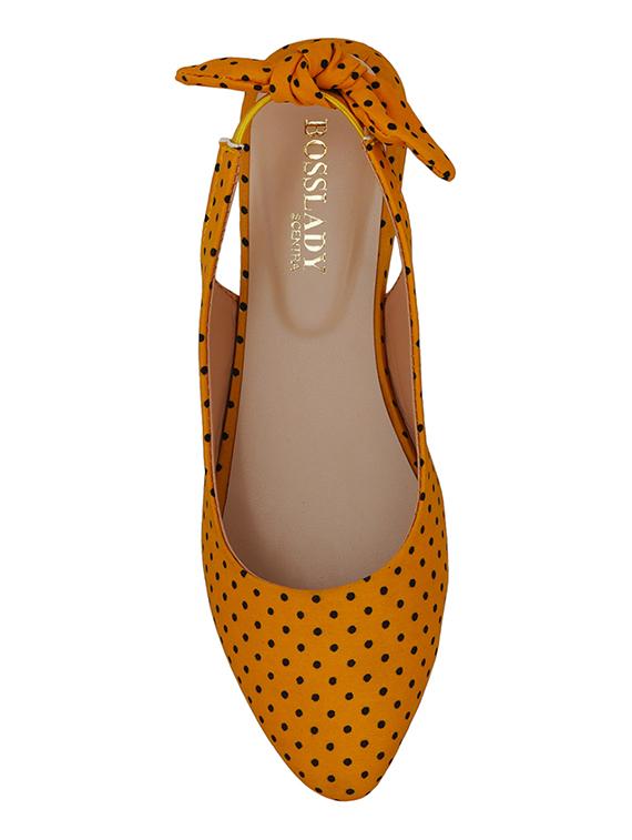 yellow leatherette back strap sandals - 16950801 - Zoom Image - 4