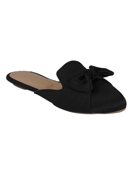 black synthetic mules sandals - 16950802 - Standard Image - 1