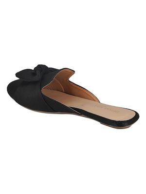 black synthetic mules sandals - 16950802 - Standard Image - 3