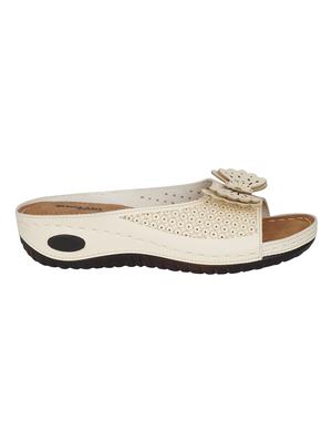 white slip on sandals - 16950820 - Standard Image - 2