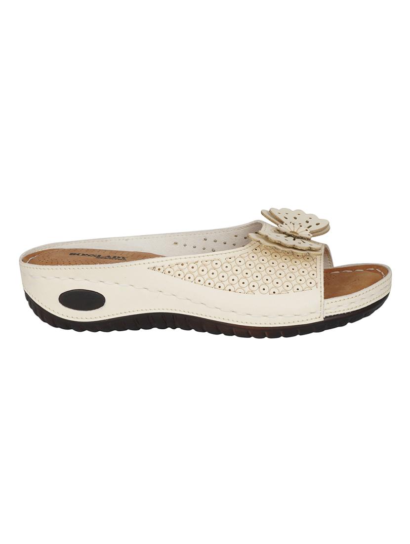 white slip on sandals - 16950820 - Zoom Image - 2