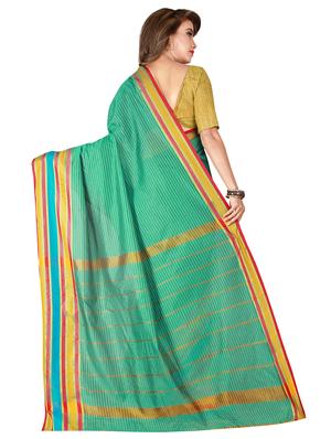 striped woven saree with blouse - 16950832 - Standard Image - 2