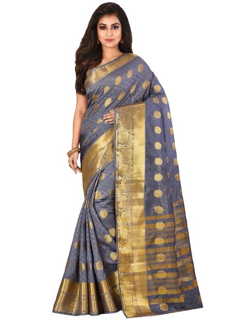self design kanjivaram saree with blouse - 16951089 - Standard Image - 1