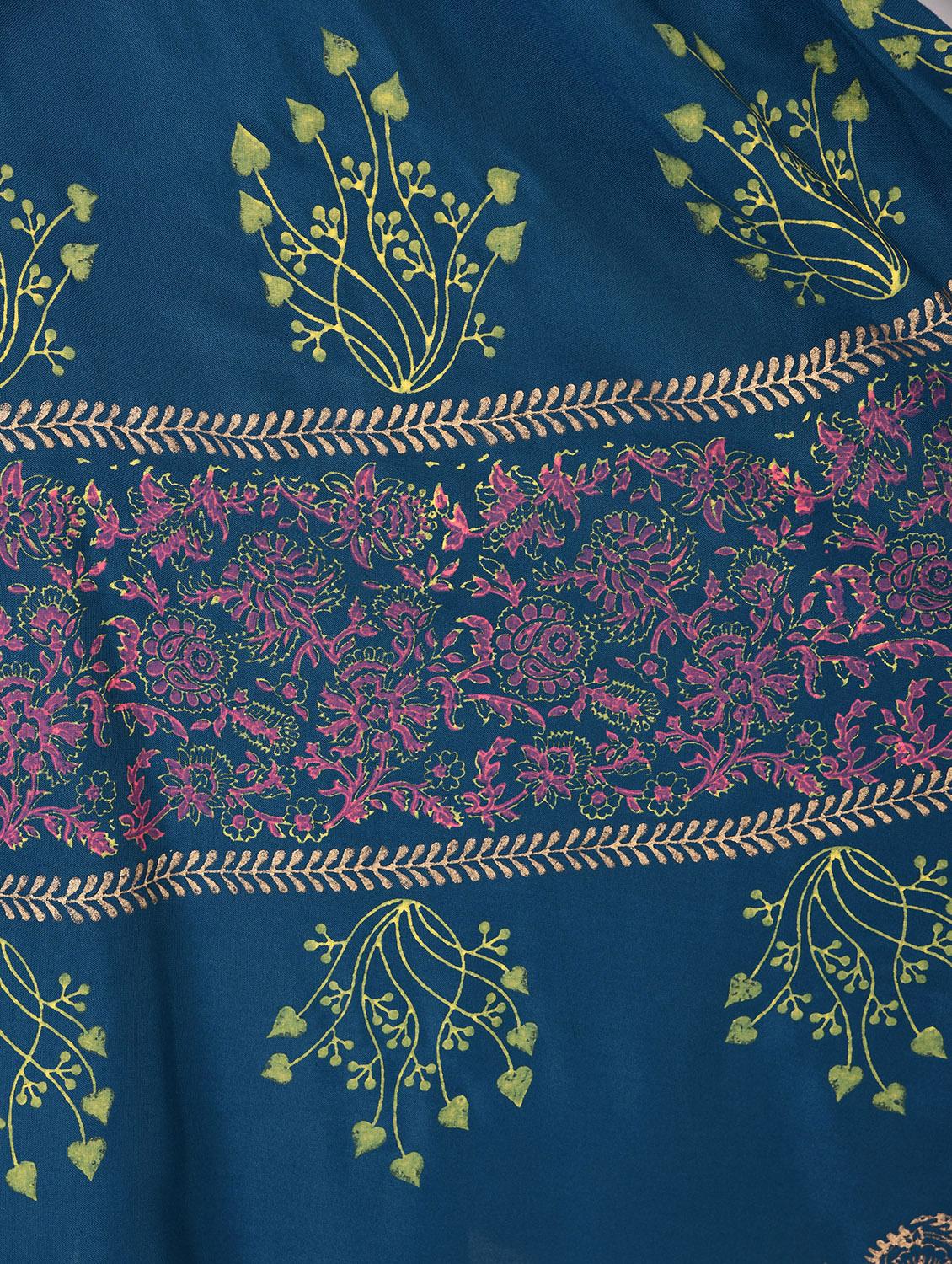 floral print flared kurta - 16951337 - Zoom Image - 5