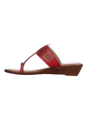 red one toe wedges - 16951665 - Standard Image - 2