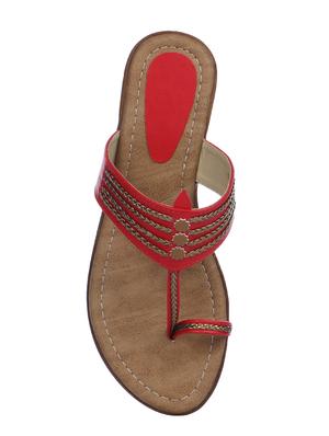 red one toe wedges - 16951665 - Standard Image - 4