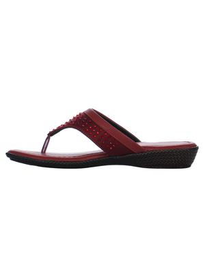 maroon toe separator sandals - 16951672 - Standard Image - 2