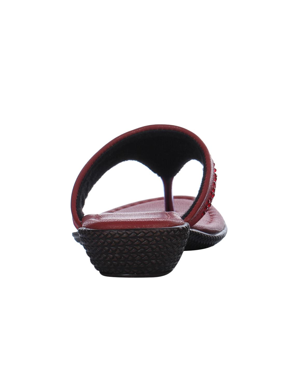 maroon toe separator sandals - 16951672 - Zoom Image - 3