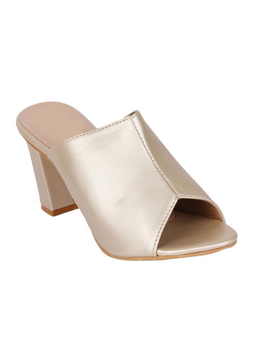 gold slip on sandals - 16951684 - Standard Image - 1