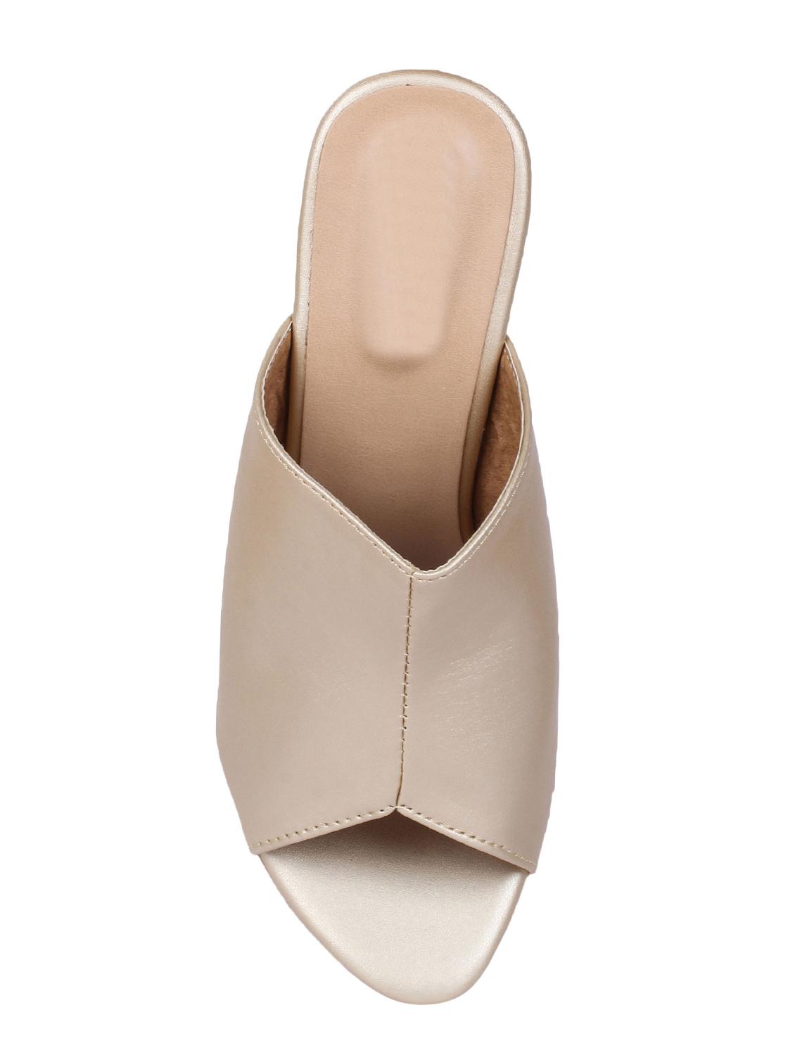 gold slip on sandals - 16951684 - Zoom Image - 4