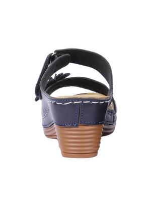 blue slip on wedges - 16951696 - Standard Image - 3