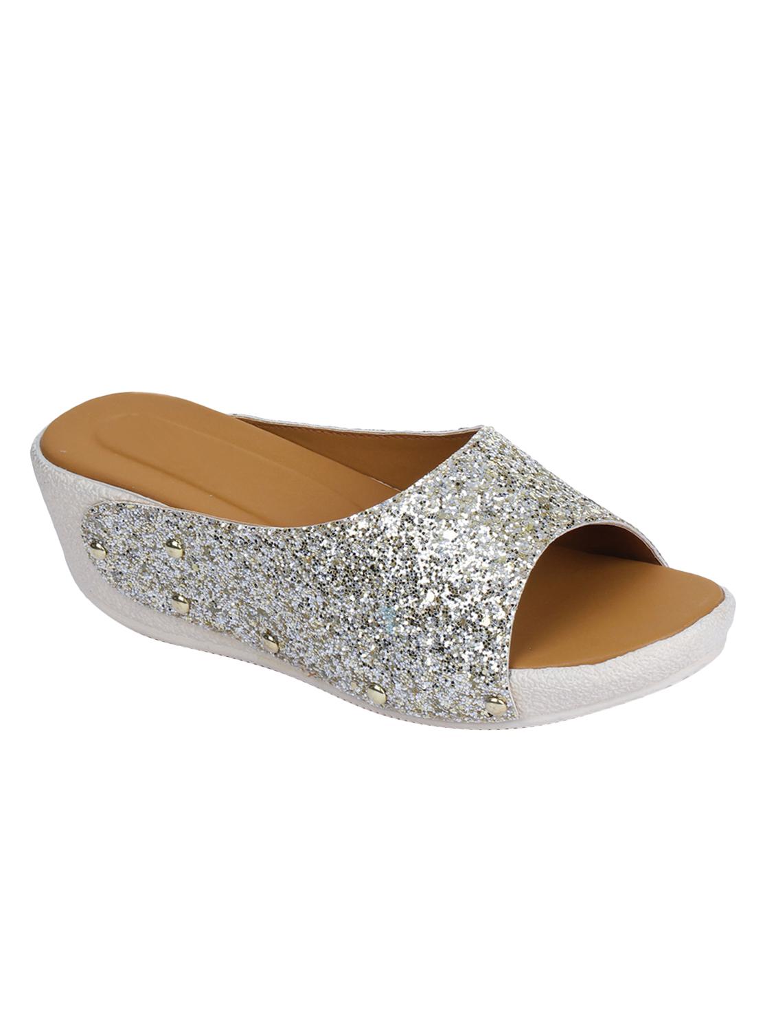 silver slip on wedges - 16951728 - Zoom Image - 1
