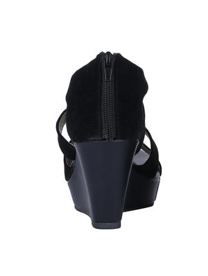 black closed back wedges - 16951736 - Standard Image - 3