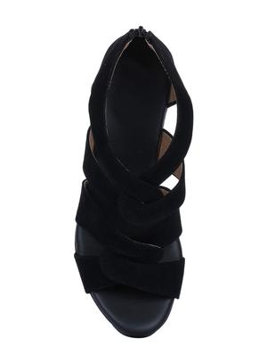 black closed back wedges - 16951736 - Standard Image - 4