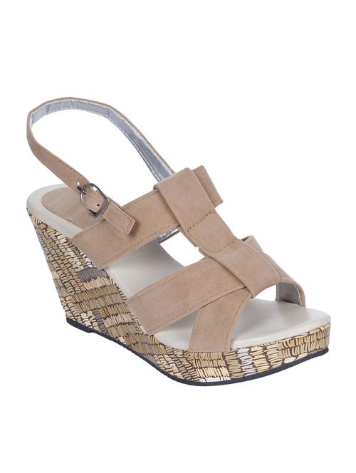 beige back strap wedges - 16951738 - Standard Image - 1