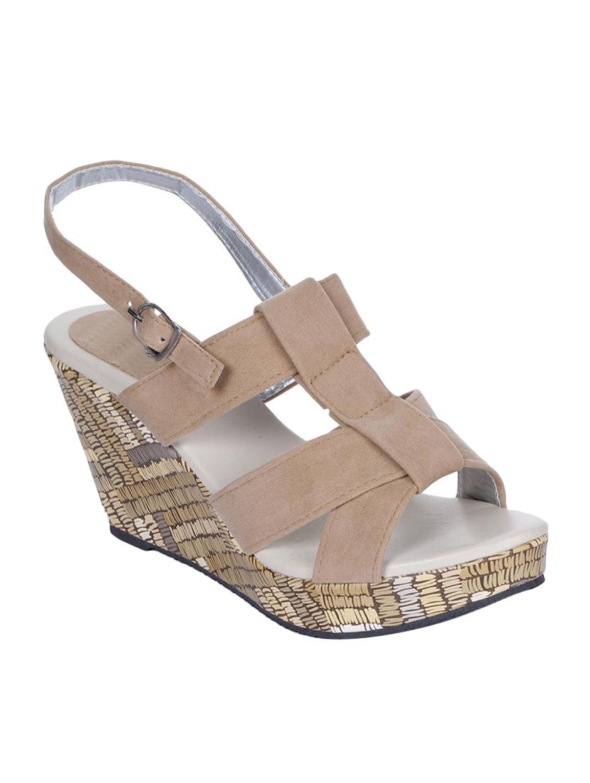 beige back strap wedges - 16951738 - Zoom Image - 1