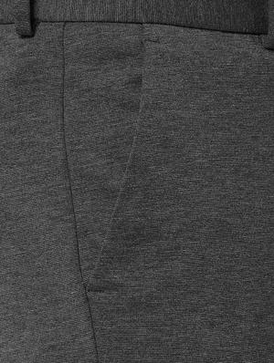 grey solid flat front formal trouser - 16952115 - Standard Image - 5
