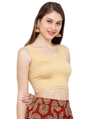 gold solid blouse - 16952132 - Standard Image - 2