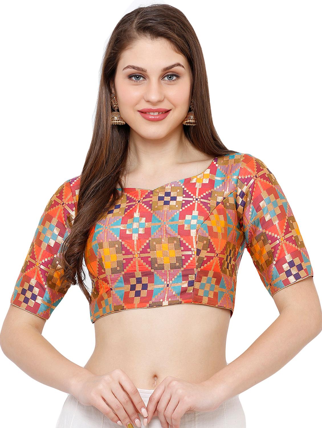 self design embroidered blouse - 16952138 - Zoom Image - 1