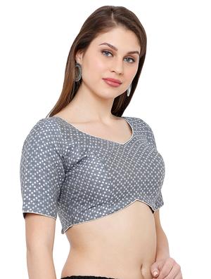 self design brocade blouse - 16952139 - Standard Image - 2