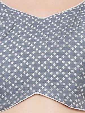 self design brocade blouse - 16952139 - Standard Image - 5