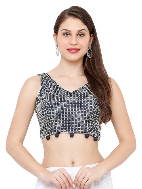 self design embroidered blouse - 16952141 - Standard Image - 1