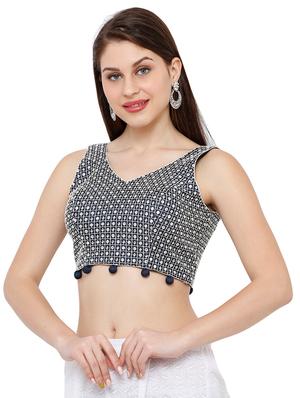 self design embroidered blouse - 16952141 - Standard Image - 2