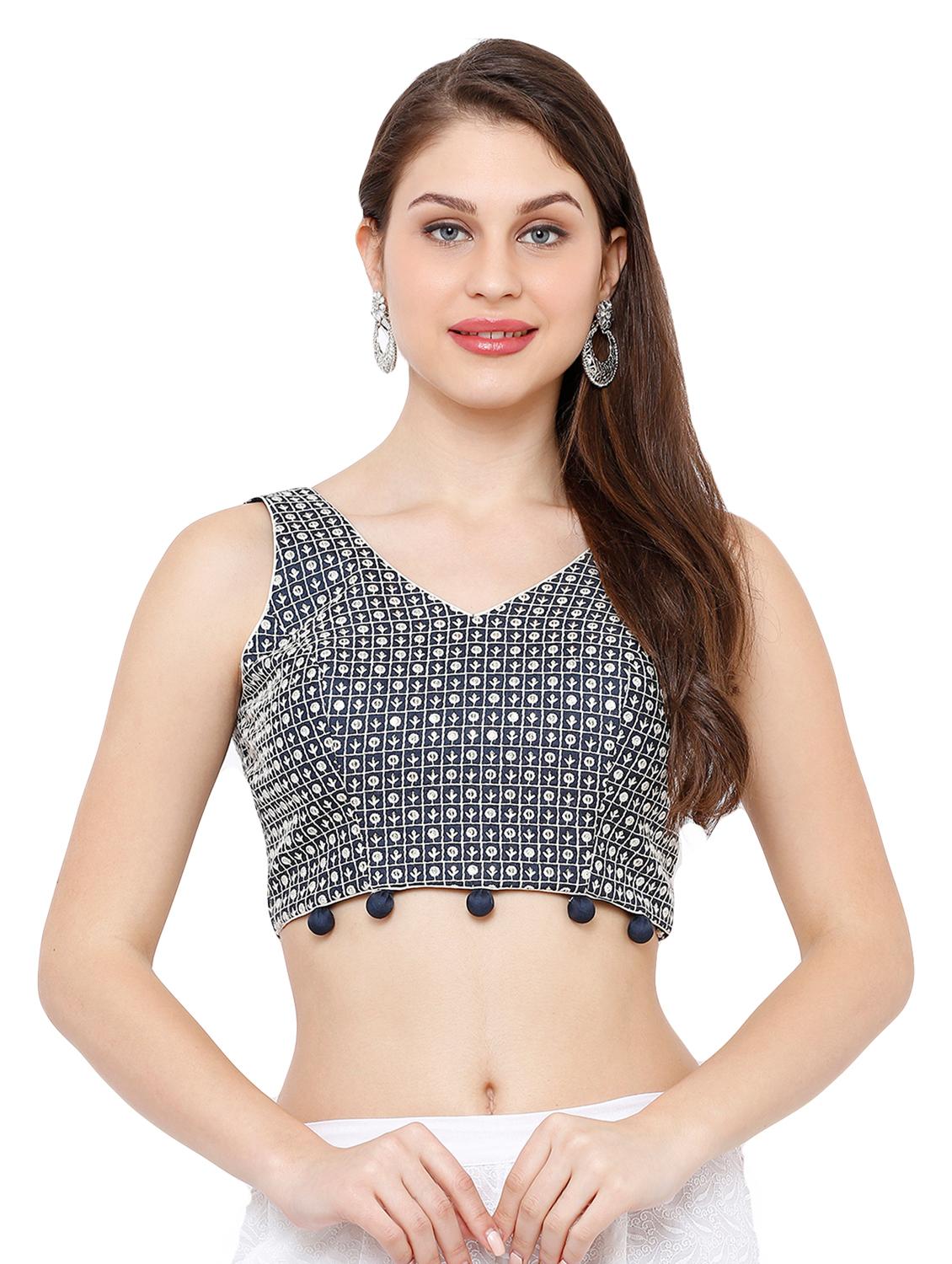 self design embroidered blouse - 16952141 - Zoom Image - 1