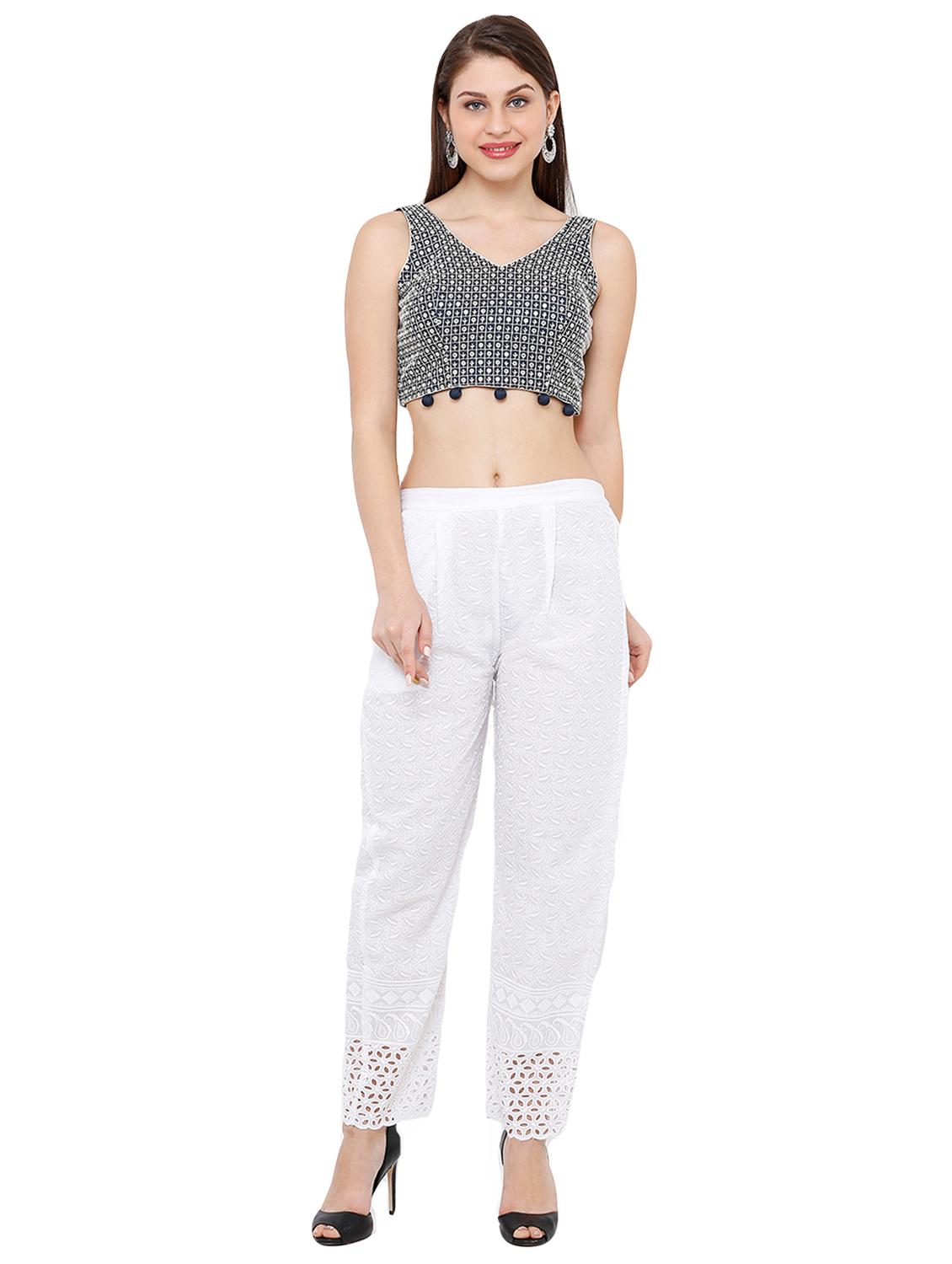 self design embroidered blouse - 16952141 - Zoom Image - 4