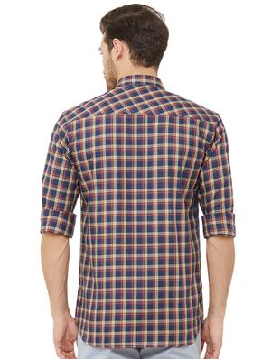 blue checkered casual shirt - 16952163 - Standard Image - 3