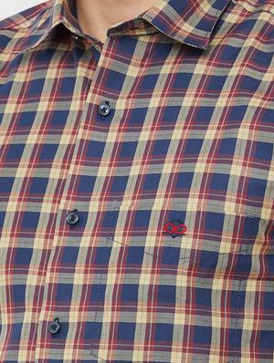 blue checkered casual shirt - 16952163 - Standard Image - 5