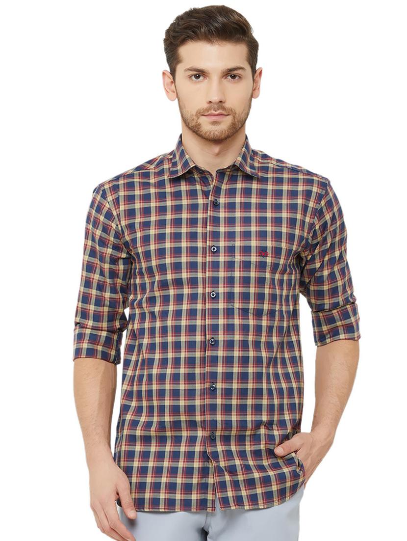blue checkered casual shirt - 16952163 - Zoom Image - 1