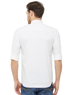 white solid casual shirt - 16952187 - Standard Image - 3