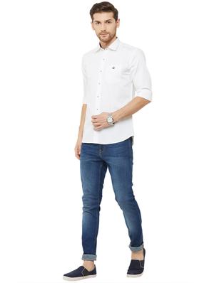 white solid casual shirt - 16952187 - Standard Image - 4