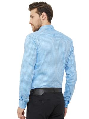 light blue checkered formal shirt - 16952191 - Standard Image - 4