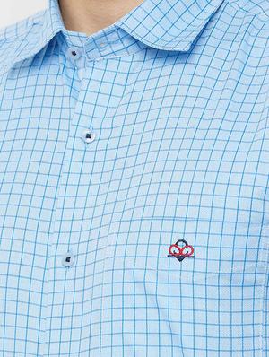 light blue checkered formal shirt - 16952191 - Standard Image - 6