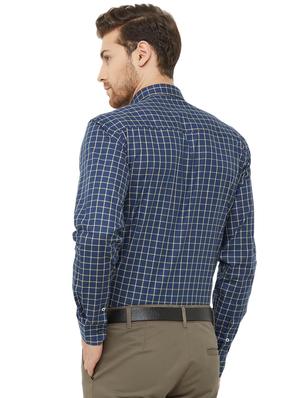blue checkered formal shirt - 16952193 - Standard Image - 3