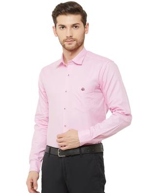 pink solid formal shirt - 16952194 - Standard Image - 2