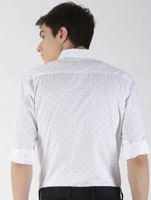 white printed casual shirt - 16952221 - Standard Image - 3
