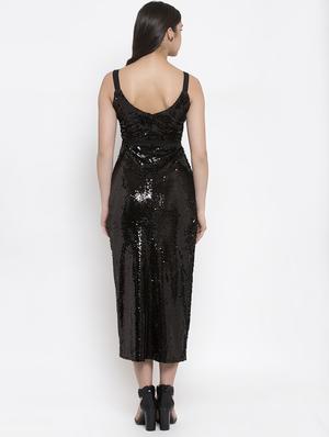 cami neck high-slit sequin dress - 16952270 - Standard Image - 3