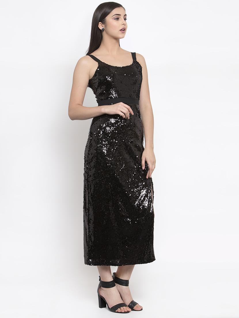 cami neck high-slit sequin dress - 16952270 - Zoom Image - 2